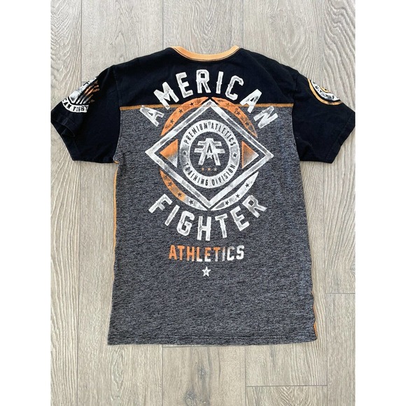 American Fighter Division Shirt Adult Large Gray Short Sleeve Men performance - Picture 7 of 7